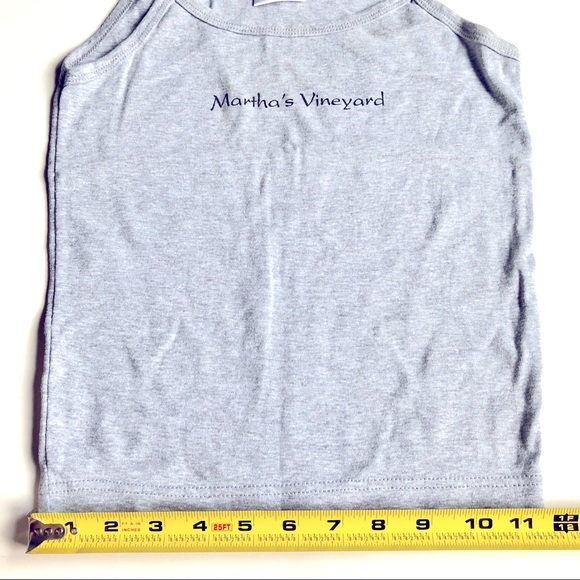 3/$15 Martha's Vineyard Tank Top MY BABY DOLL Cropped Small Gray Women’s - Picture 5 of 14